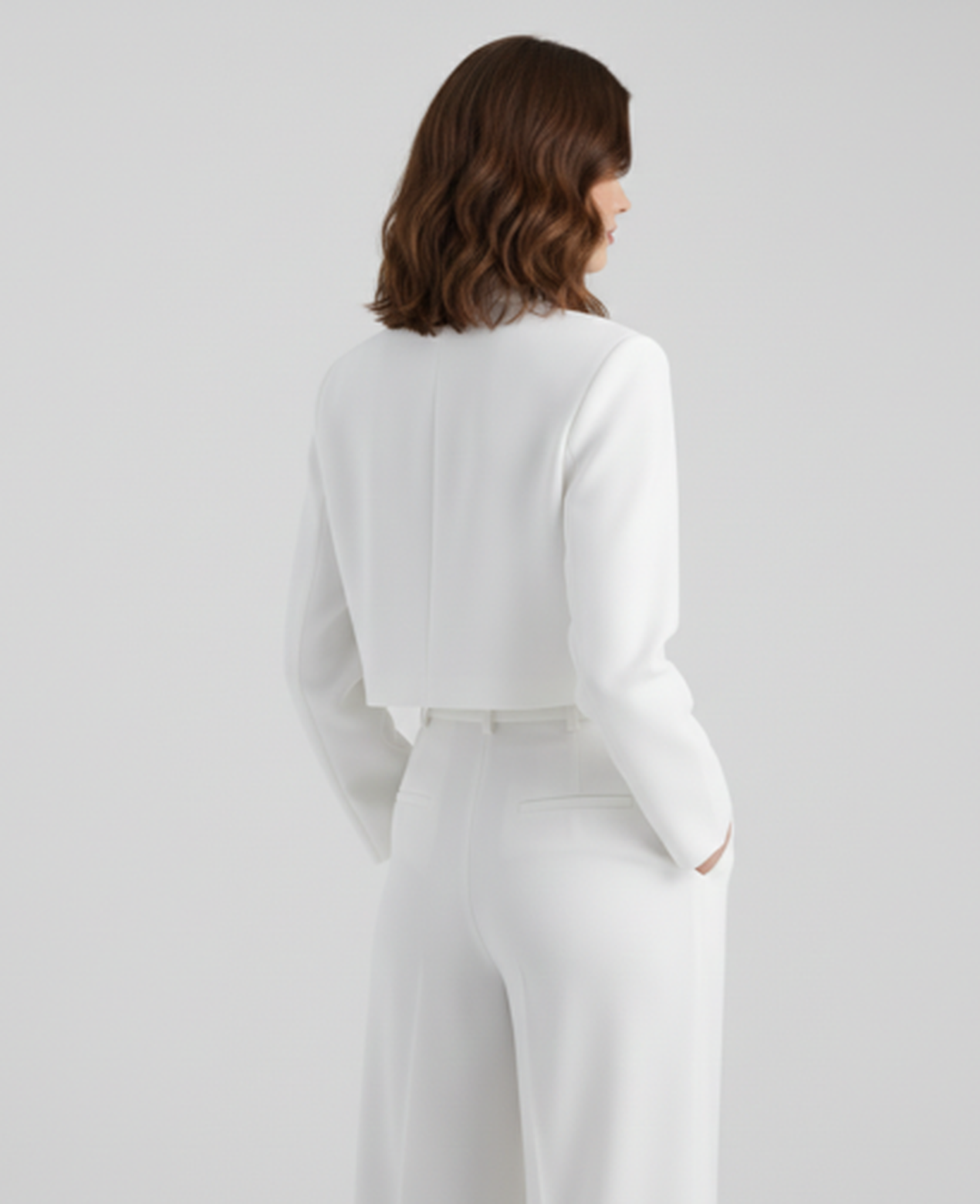 Cargo Two-Piece Set Women – Cropped Jacket & Pleated Wide-Leg Trousers, City Chic Utility