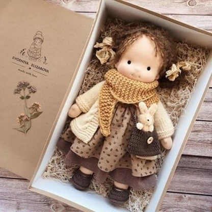 Handmade natural fabric doll collection