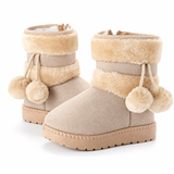 Girls Snow Boots - Warm Winter Fleece-Lined, Non-Slip Sole thumbnail 3