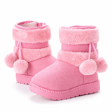Girls Snow Boots - Warm Winter Fleece-Lined, Non-Slip Sole thumbnail 4