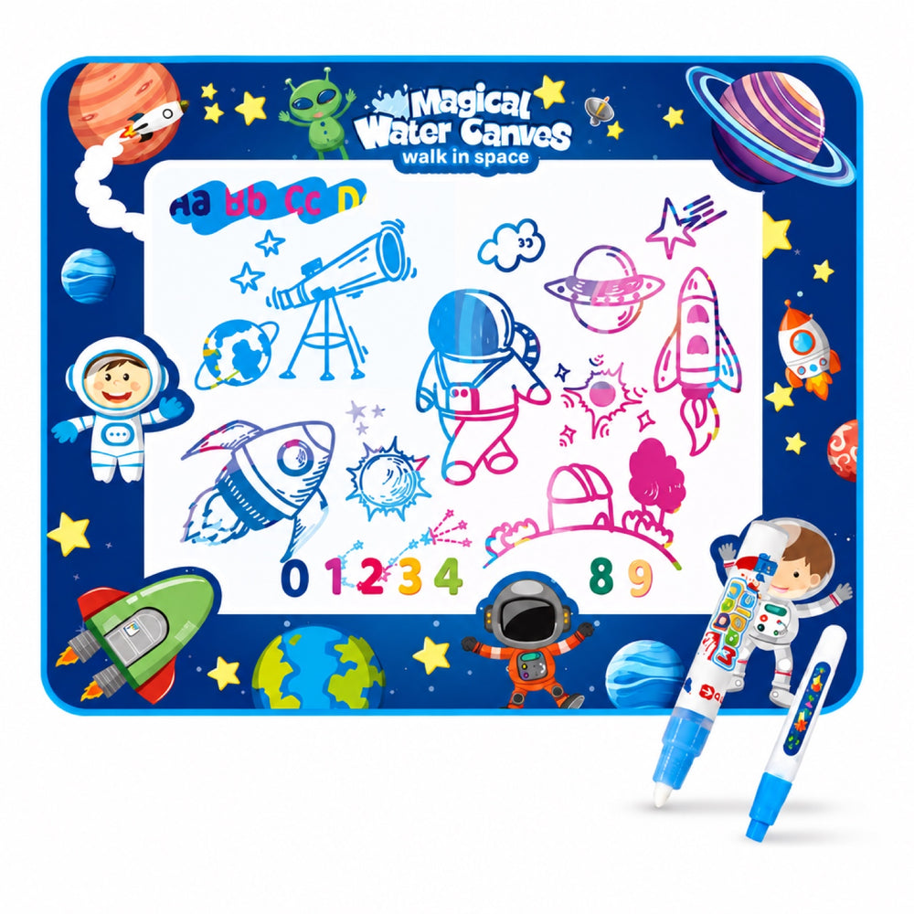 Water Drawing Mat for Kids, Large Space-Themed Mess-Free Doodle Toy