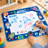 Water Drawing Mat for Kids, Large Space-Themed Mess-Free Doodle Toy thumbnail 2