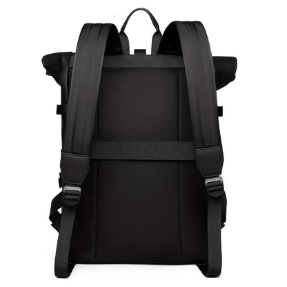 Men's roll-top backpack detail view