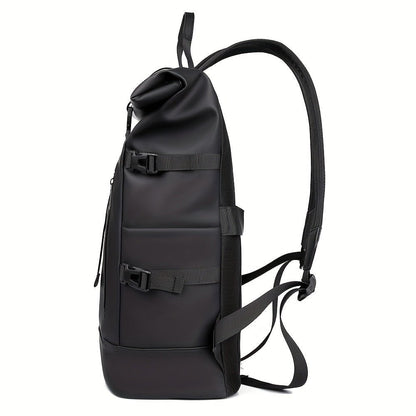 Men's roll-top backpack side detail