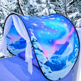 Tenda da letto per bambini con tasca portaoggetti, pieghevole miniatura 4