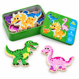 Wooden Toddler Puzzles Set of 6 in Tin Box, Montessori Toy thumbnail 6
