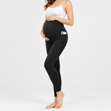 Maternity Fleece-Lined Thermal Leggings, Belly Support Winter Bottoms thumbnail 6