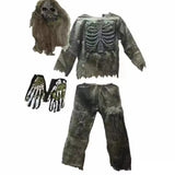 Kids & Adult Zombie Skeleton Costume with Mask and Gloves thumbnail 4